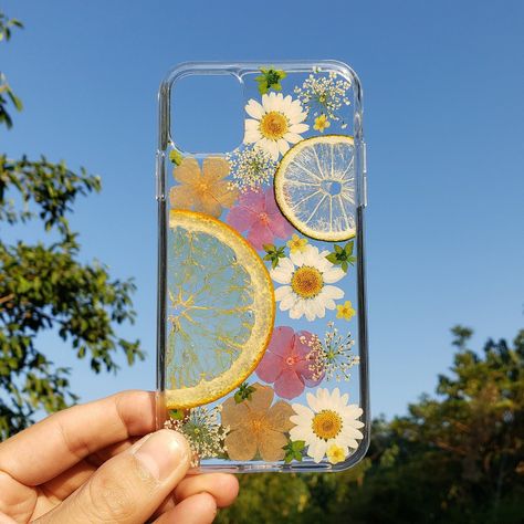 Handmade real dried pressed flower case, iphone 6s 7 8 plus x xr xs 11 pro max case, samsung galaxy s8 s9 s10 s20 ultra note 9 10 plus case by SunnyPigStudio on Etsy https://www.etsy.com/listing/755541197/handmade-real-dried-pressed-flower-case Pressed Flowers Case, Pressed Flower Phone Case, Seni Resin, Lemon Art, Flowers Real, Handmade Phone Case, Dried And Pressed Flowers, Floral Phone Case, Flower Phone Case