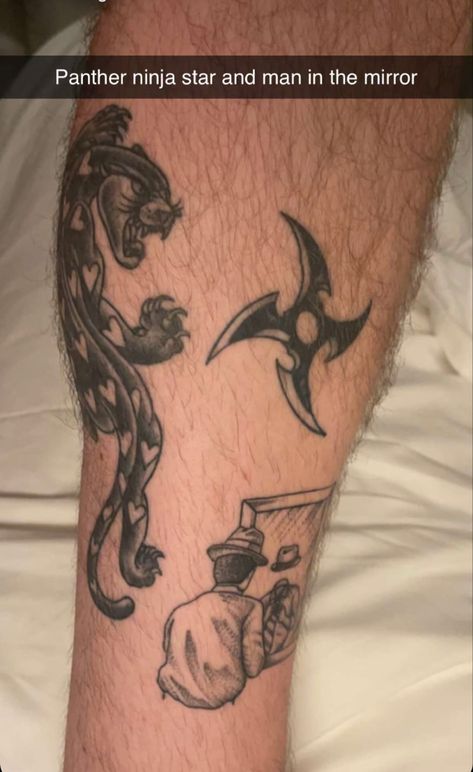 Not sure about the mening but panter tattoo for jimmy (there dad) Nick Sturniolo Tattoo, Ninja Star Tattoo, Tattoo Nick, Snap Stories, Ninja Star, Star Tattoo, Nick Sturniolo, Matt Sturniolo, Star Tattoos