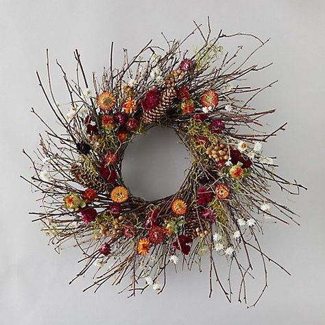 25 Best Christmas Wreaths - Beautiful Holiday Decor and Greenery Seasonal Branches, Doorstep Decor, Wreaths For Christmas, Wild Shape, Fall Wreath Ideas, Holiday Giveaway, Natural Wreath, 800m, Flower Preservation