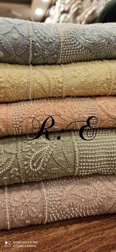 Lucknowi Chikankari Suits, Lucknowi Suits, Partywear Suits, Georgette Kurta, Chikankari Suits, Pearl Work, Lucknowi Chikankari, Georgette Dupatta, Suits Design