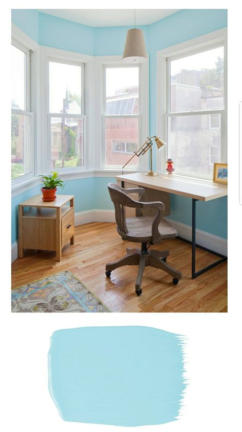 Quench Blue Paint by Sherwin Williams Bedroom Paint Colors Sherwin Williams, Blue Sherwin Williams, Room Light Blue, Hampton Living Room, Paint Colors Sherwin Williams, Grey Interior Design, Black Bedroom Furniture, Bedroom Wall Colors, Blue Paint Colors