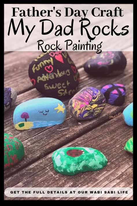 Looking for a fun and easy Father's Day craft. With these rocks, you get to tell Dad just how special he is. Make "My Dad Rocks" rocks and see how much he smiles. It is an easy and inexpensive Father's Day gift kids can make themselves. #craft #craftforkids #Fathersday #Giftidea #Paintingrocks Cheap Fathers Day Gifts, Handmade Father's Day Gifts, Father's Day Craft, Easy Fathers Day Craft, Fun Summer Crafts, Dads Favorite, Diy Father's Day Gifts, Kindergarten Crafts, Father's Day Diy