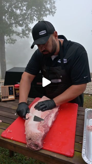 Joey DiApice on Instagram: "How to trim a brisket - my way The brisket police are going to come out of the woodworks for this video. Everyone is an expert brisket trimmer on social media so let’s hear how and why I did this wrong. Either way, here is the method I use to trim my briskets. I am a little aggressive but nothing goes to waste. We grind up the meat for burgers and use the fat for tallow. All knives are @dalstrong knives! Comment Knife for a link to them! #brisket #bbq #brisketmafia #forthehaters #ncbbq" Trimming A Brisket, How To Trim A Brisket, Dalstrong Knives, Brisket Smoker, How To Make Brisket, Brisket Meat, Nc Bbq, Brisket Burger, Best Bbq