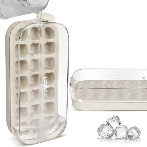 Upgrade your freezer essentials with the 2024 Newest Ice Cube Tray with Lid and Bin. This innovative set includes 21 pieces of quick-fill ice cube molds, designed for effortless use. The easy press-to-release mechanism ensures hassle-free ice removal, while the no-touch design maintains hygiene. #CubeTray #QuickFillMold #NoTouchDesign #EasyIceRelease #FreezerEssentials #KitchenGadgets #OrganizedFreezer #ModernConvenience #2024Innovation Creative Ice Cubes, Flavored Ice Cubes, Freezer Accessories, Ice Remover, Tray Design, Ice Cube Molds, Ice Cube Trays, Water Level, Specialty Tools