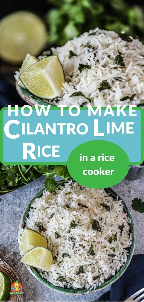 Would you like to learn how to make cilantro lime rice in a rice cooker just like Chipotle? This cilantro lime rice is easy to make because it requires only your rice cooker, 8 simple ingredients and minutes to prepare. A Mexican rice dish that's healthy, vegan and gluten-free. Did I mention it's better than Chipotle? Yes, it is! Get the recipe @veganvigilanteblog.com. #howtomakecilantrolimerice #cilantrolimerice #cilantrolimericerecipe #easy #healthy #ricecooker #onepot #vegan #glutenfree #... Chipotle Chicken Burrito Bowl With Cilantro Lime Rice, Cilantro Lime Rice In Rice Cooker, Burrito Rice Recipe, Mexican Rice In Rice Cooker, Rice Cooker Recipes Healthy, Easy Cilantro Lime Rice, Cilantro Rice Recipe, Rice In Rice Cooker, Rice In A Rice Cooker