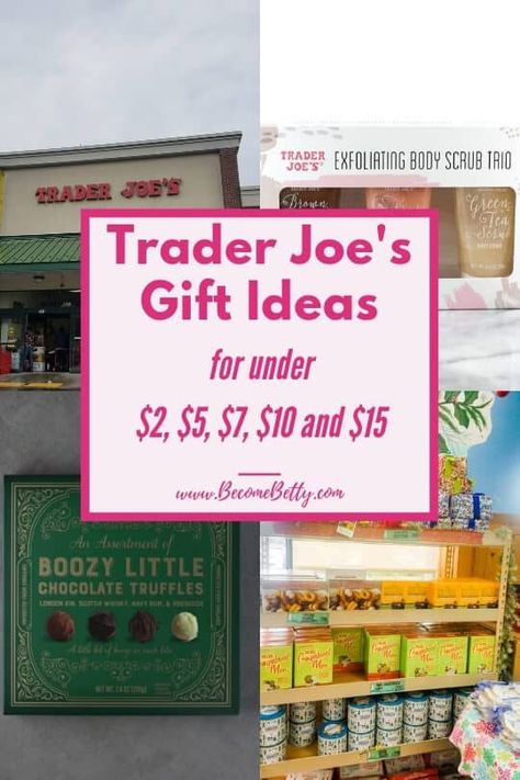 It's gift giving season! And Trader Joe's is full of lots of gift ideas. There are lots of suggestions for every budget from less than $1 to under $15. Read on for my list of Trader Joe's Gift Ideas. #traderjoes #giftbasketideas Trader Joes Gift Basket Ideas, Trader Joes Gift Basket Ideas Christmas, World Market Gift Basket Ideas, Christmas Trader Joes, Trader Joe’s Christmas Gifts, Top Trader Joes Items, Trader Joe Gift Basket Ideas, Trader Joes Gift Baskets, Trader Joe’s Gift Ideas