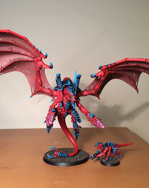 Hive Fleet Behemoth, Hive Tyrant, Warhammer 40k Tyranids, Warhammer 40k Miniatures, Miniature Painting, Warhammer 40k, Lion Sculpture, Miniatures