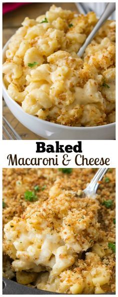 A classic and easy baked mac and cheese recipe! This recipe is dangerously easy to make and is topped off with a buttery, crisp, toasted panko topping! via @sugarspunrun Easy Baked Mac And Cheese, Baked Mac And Cheese Recipe, Bake Mac And Cheese, Best Macaroni And Cheese, Baked Macaroni And Cheese, Easy Mac And Cheese, Mac Cheese Recipes, Baked Mac N Cheese, Baked Macaroni