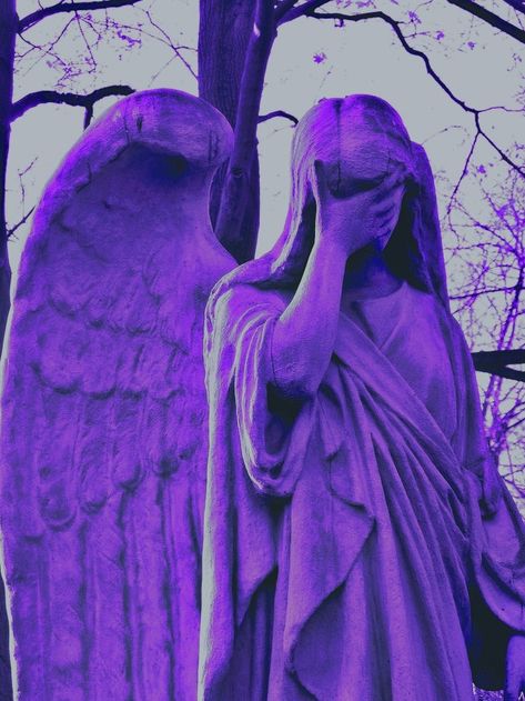 Merlin Aesthetic, Yuga Aoyama, Purple Goth, Midnight Thoughts, Weeping Angel, Purple Vibe, Lavender Aesthetic, Dark Purple Aesthetic, Marble Statues