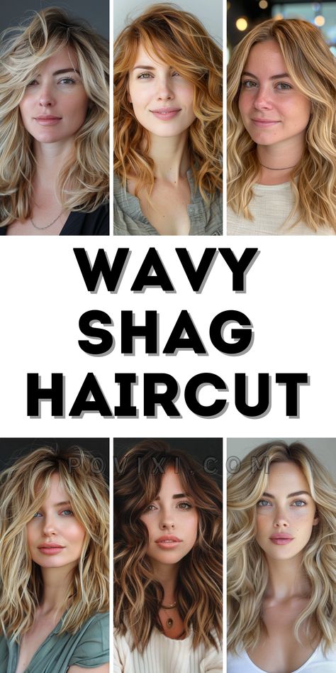 Wavy Wolf Cut Medium, Choppy Collarbone Length Hair, Hair Cuts 2024 Trends Wavy, Wavy Mid Length Hair With Layers, Natural Shoulder Length Hair, Shoulder Length Haircuts For Thick Hair, Wavy Shag Haircut, Brown Hair Chocolate, Warm Chocolate Brown Hair