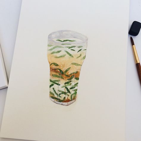 Cendol Illustration, Indonesian Food by Adzani Cendol Illustration, Food Illustration Art, Indonesian Food, Food Illustrations, Paintings, Collage, Drawings, Anime, Pins