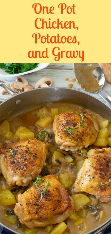 Chicken Thigh Recipes And Potatoes, Chicken Thigh Cutlets, Chicken Thigh Cutlet Recipes, Chicken Thigh And Potato Recipe, One Pot Chicken And Potatoes, Chicken Thighs And Gravy, Smothered Baked Chicken, Chicken Thighs With Potatoes, Recipe Chicken Thighs