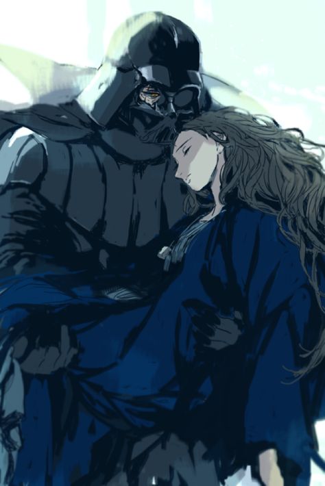 Fan-art of Darth Vader & Padmé Amidala. #StarWars #Prequels Credit: 01091006.tumblr.com Padme And Anakin, Star Wars Anime, Anakin Padme, Skywalker Family, Anakin Vader, Star Wars Padme, Anakin And Padme, Star Wars Fanart, Star Wars Anakin