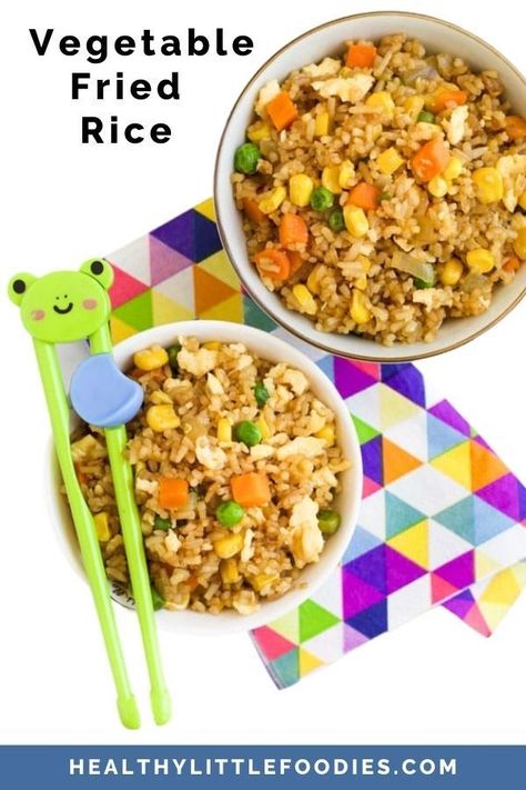 Recipes For Fussy Kids, Rice Recipes For Kids, Vegetarian Rice Recipes, Recipes For Toddlers, Healthy Fried Rice, Vegetable Recipes For Kids, Vegetable Fried Rice Recipe, Easy Fried Rice, Veggie Fried Rice