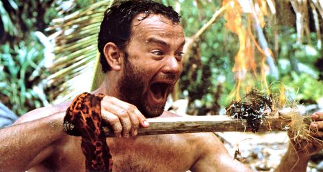 How Tom Hanks and <em>Cast Away</em> created fire — and hope Survival Movies, Tom Hanks Movies, Sleepless In Seattle, Movie Quiz, Saving Private Ryan, Art Of Manliness, Survival Techniques, Great Films, 20th Century Fox