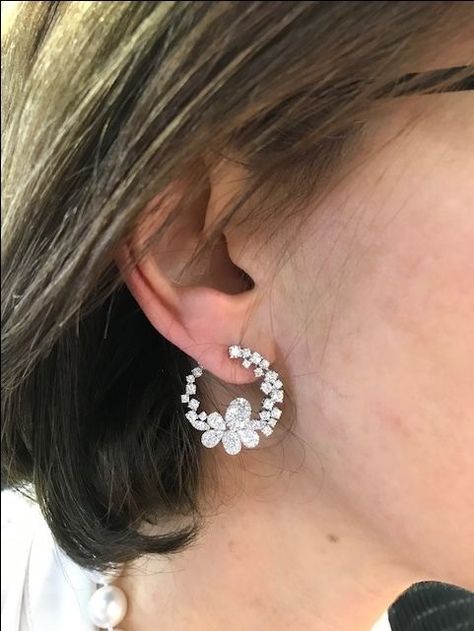 April 27, Crystal Stud Earrings, Flower Jewelry, Diamond Hoop Earrings, Gorgeous Jewelry, Diamond Jewellery, Sterling Silver Earrings Studs, Round Earrings, Ear Jewelry