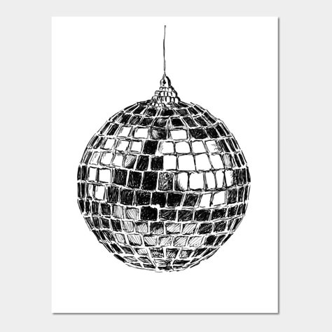 Disco Ball Picture, Mac Widgets, Disco Ball Decor, Festival Aesthetic, Room Pics, Ball Drawing, Download Sign, Black Board, Black Pen