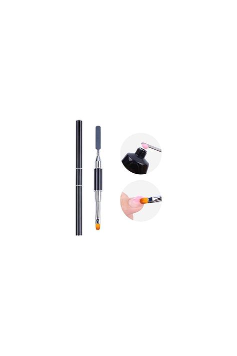 Art&amp;Beauty 2pcs Polygel Brush and Picker Dual-Ended 2 IN 1 Design Stainless Steel Gel Nail Brush Polygel Slice Tool for PolyGel UV Gel Acrylic Nails Extension Quick Building Gel Slice Tool, Nails Extension, Gel Acrylic Nails, Nail Brush, Nail Brushes, Nail Extensions, Uv Gel, Fashion Accessories Jewelry, Gel Nail