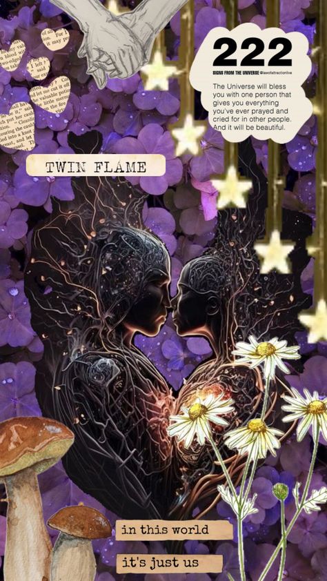 #love #twinflame #soulmates #222 #wallpaper #collageart #vintage #manifest #visionboard 222 Wallpaper, Signs From The Universe, Twin Flame, Collage Art, Wallpapers, Let It Be