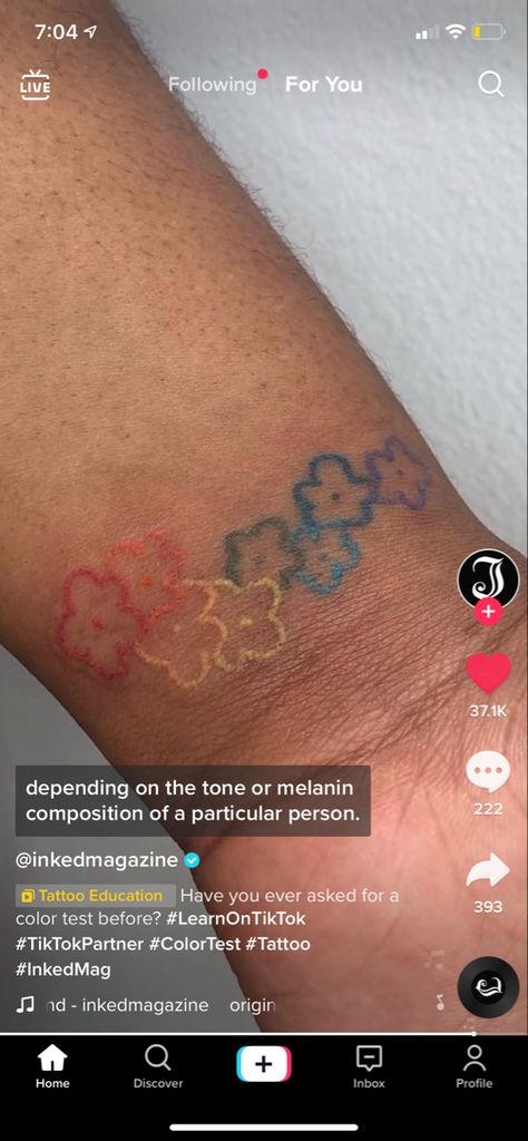 Tattoo Color Test Ideas, Color Swatch Tattoo, Color Test Tattoo Ideas, Tattoo Color Test, Color Test Tattoo, Abc Tattoo, Tattoo Test, Tattoo Color, Tattoos For Black Skin