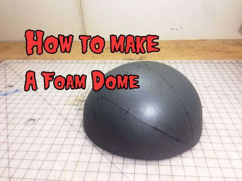 How do I make a foam dome? Making domes and foam half spheres is easy once you've seen it on video. Evil Ted Smith shows you a couple different ways! Gauntlet Armor, Baymax Costume, Armor Tutorial, Helmet Pattern, Foam Costume, Dome Cake, Foam Cosplay, Mandalorian Cosplay, Foam Armor