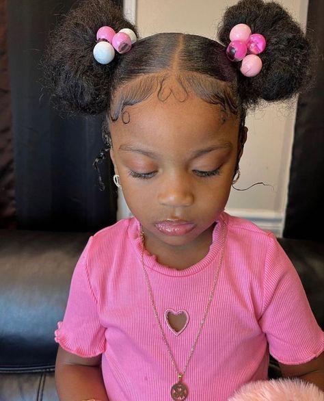 Hairstyles For Lil Black Girls Kids, Toddler Buns Hairstyles, Back To School Hairstyles Black Kids, Cute Toddler Hairstyles Black, Black Baby Girl Hairstyles, Daughter Hairstyles, Black Kids Braids Hairstyles, Easy Hair Ideas, Cute Toddler Hairstyles