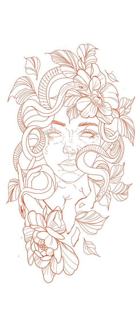 Pin by Morgan Nicole on Outline 2 in 2022 | Medusa tattoo, Medusa tattoo design, Tattoo stencil outline Tattoo Tolerance Chart, Unique Medusa Tattoo Sleeve, Big Outline Tattoo, Small Medusa Tattoo With Flowers, Woman Stencil Tattoo, Medusa Tattoo Beautiful, Crazy Matching Tattoos, Medusa Tattoo Thigh Beautiful, Medusa Tattoo Design For Women Leg