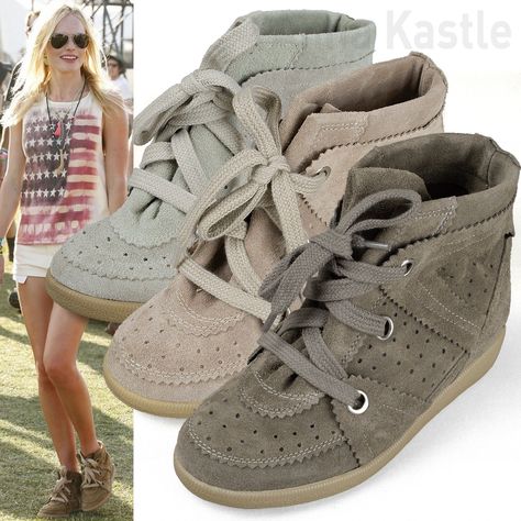 Isabel Marant bobby sneakers... Isabel Marant Bobby, Eclectic Chic, Marant Shoes, Studded Accessories, Wedge Trainers, Isabel Marant Shoes, Shoes For Sale, Stockholm Fashion, Swag Shoes