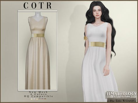 The Sims Resource - SIMythology Hecate Dress Roman Sims 4 Cc, Sims Games, Sims 1, Texture Mapping, Sims 4 Clothing, Animal Skin, Sims 4 Cc, Maxis Match, The Sims Resource