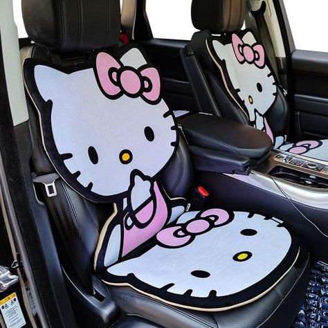 Hello Kitty Photos, Hello Kitty Car, Cat Seat, Car Accessories For Girls, Hello Kitty Party, Cute Car Accessories, Hello Kitty My Melody, Pink Car, Hello Kitty Items