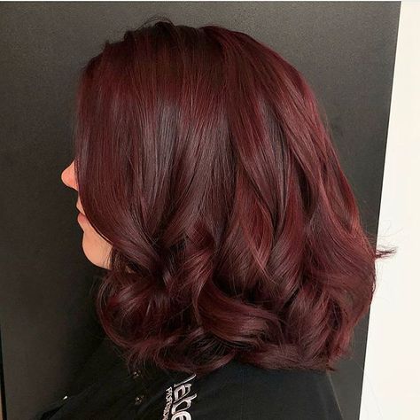 The '90s Mulled Wine color is back, and now we really want to dye our hair dark cherry red | HelloGiggles Mulled Wine Hair Color, Hair Color For Winter, Jahodová Blond, Red Wine Hair Color, Mulled Wine Hair, Red Wine Hair, Wine Red Hair Color, Wine Hair Color, Hair Color Mahogany