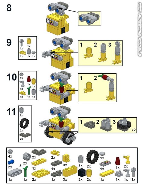 Explore msx_80's photos on Flickr. msx_80 has uploaded 160 photos to Flickr. Lego Wall E, Lego Blueprint, Minecraft Lego, Instructions Lego, Lego Challenge, Lego Wall, Lego Building Instructions, Micro Lego, Lego Diy