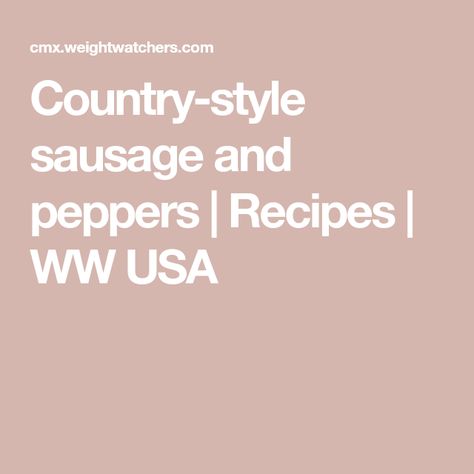 Country-style sausage and peppers | Recipes | WW USA Cubed Potatoes, Sausage Links, Sausage And Peppers, Spanish Onion, Balsamic Vinaigrette, Broccoli Florets, Peppers Recipes, One Pot Meals, Healthy Meals