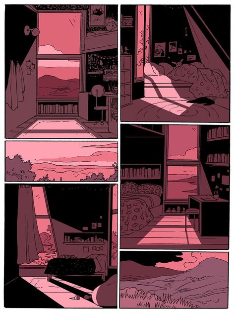 Manga Room Drawing, Comic Background Aesthetic, Tillie Walden, Aesthetic Comic, Comics Ideas, Whats Wallpaper, Drawing Comics, Draw Comics, Comic Book Drawing