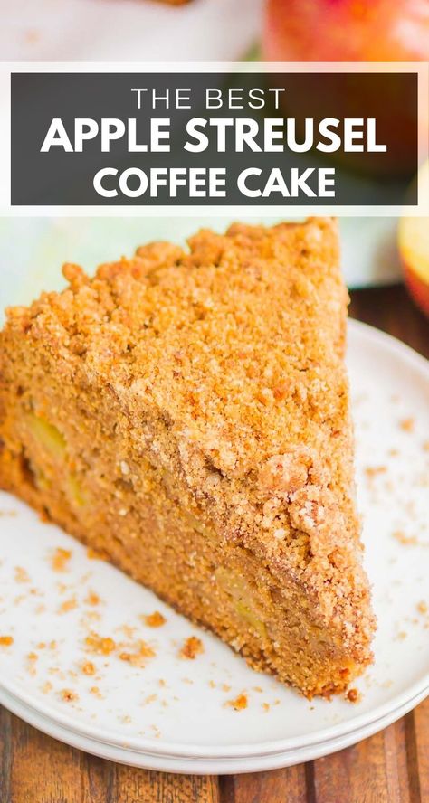 Apple Streusel Coffee Cake, Apple Streusel Cake, Apple Coffee Cake, Cinnamon Streusel Coffee Cake, Apple Crumb Cakes, Apple Coffee, Streusel Cake, Apple Streusel, Apple Coffee Cakes