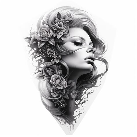 I will draw unique realistic tattoo design, #design, #tattoo, #realistic, #ad Realistic Tattoo Design, Face Drawing Reference, Realistic Tattoo, Women Faces, Custom Tattoo Design, Dream Tattoos, Design Tattoo, Freelance Writing, Design Design