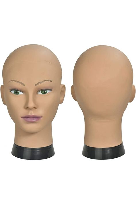 ErSiMan Female Cosmetology Mannequin Head Bald Manikin Head for Wigs Making Wig Display Hat Display Glasses Display Hairdressing Training Head Doll Head with Clamp£¨12-A£© Bald Head, Mannequin Doll Head Hairstyles, Mannequin Head, Lash Mannequin Head, Mannequin Heads For Wigs, Hair Mannequin Heads, Black Mannequin Head, Hairdressing Training, Hair Boutique