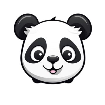 Character Head, Panda Animal, Wild Design, Face Cartoon, Panda Face, Logo Cloud, Face Png, Funny Paintings, Food Hub