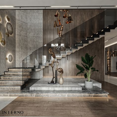 درج السلم, Staircase Interior Design, Luxury Staircase, Staircase Design Modern, Stairs Design Interior, Stairs Architecture, Staircase Decor, Stairway Design, Stairs Design Modern