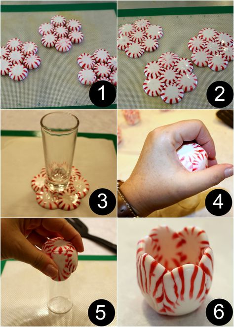 Peppermint Cups, Jennifer Fishkind, Candy Shot Glasses, Mini Christmas Desserts, Party Snacks For Adults, Peppermint Candy Bowl, Snacks For Adults, Hanukkah Diy, Candy Shots