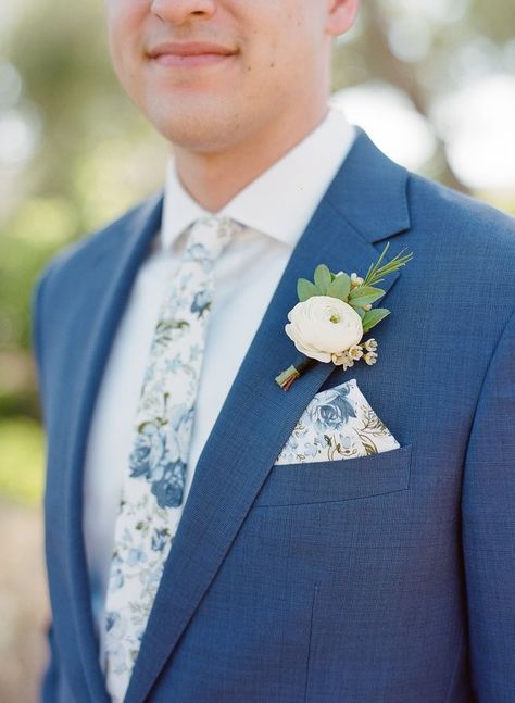 Blue Suit With Pocket Square, Navy Blue Groom Suit Floral Tie, Blue Suit Floral Tie Wedding, Navy Blue Groomsmen Suits Floral Tie, Wedding Suits Groom Floral Tie, Navy Suit With Floral Tie, Navy Blue Suit With Floral Tie, Blue Floral Groomsmen, Navy Blue Suit Floral Tie