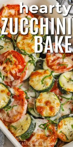 Zucchini With Cheese Recipes, Zucchini Layered Casserole, Tomatoes Zucchini Recipes, Zucchini With Tomatoes And Cheese, Cheese Zucchini Casserole, Zucchini Tomatoes Mozzarella, Tomatoes And Zucchini Bake, Healthy Zucchini Casserole, Baked Zucchini And Tomatoes