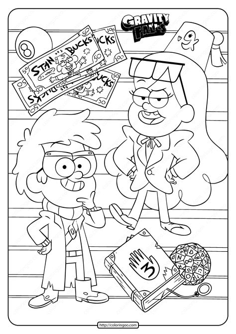 Gravity Falls Coloring Pages, Cartoon Characters Coloring Pages, Fall Coloring Sheets, Gravity Falls Characters, Disney Princess Coloring Pages, Kid Coloring Page, Gravity Falls Art, Fall Coloring Pages, Printable Adult Coloring Pages