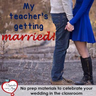 Calling all teacher brides! I'm getting married next month, and didn't want to leave my kiddos out of all the fun. Check out my latest blog post to see how I'm bringing my wedding to the classroom! Plus...there's a freebie just for you! Teacher Wedding, Center Activities, Math Addition, Plan My Wedding, My Teacher, Activity Centers, Happy Marriage, Writing Activities, My Heart Is Breaking