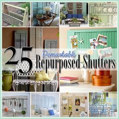 Repurposed Shutters, Shutter Ideas, Shutter Projects, Shutter Decor, Diy Shutters, Diy Muebles Ideas, Old Shutters, Repurposed Wood, Repurposed Items