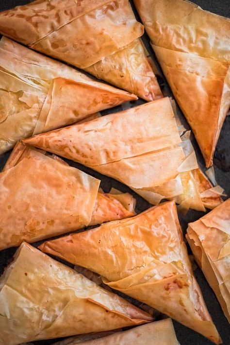 Borek - Crispy Turkish Cheese Pastry - COOKTORIA Cheese Borek Recipe, Greek Pastry Recipes Phyllo Dough, Cheese Burek Recipe, Feta Filo Pastry, Baked Feta Phyllo, Cheese Burek Phyllo Dough, Feta Cheese Filo Pastry, Turkish Borek Filo Pastry, Turkish Cheese