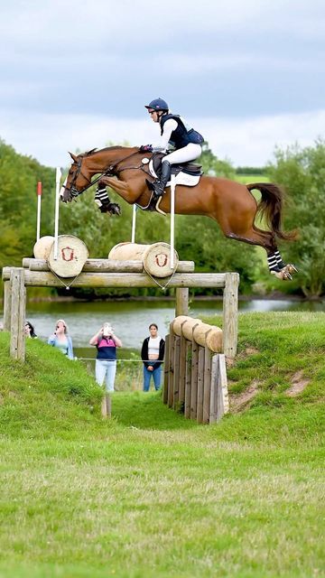 Ben Clark on Instagram: "@kristinahalljackson & IGOR B flying over my favourite cross country fence at the NAF Five Star International Hartpury Horse Trials yesterday! . . . . #eventing #equestrian #crosscountry #horse #horseriding #horsesofinstagram #horses_of_instagram" Crosscountry Horse, Cross Country Jumps, Horse Riding Quotes, Show Jumping Horses, Cai Sălbatici, Equestrian Aesthetic, Horse Trials, Equestrian Events, Eventing Horses