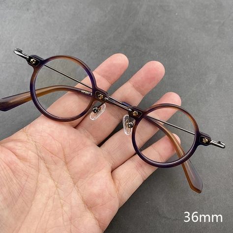 Round Glasses Men, Small Round Glasses, Unique Glasses Frames, Wooden Eyewear, Mens Eye Glasses, Retro Eyeglasses, Vintage Eyeglasses Frames, Funky Glasses, Glasses Fashion Women