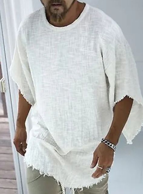 Oversized Shirt Men, Beach Tops Summer, Holiday Clothing, Look Short, Mens Linen, Beach T Shirts, Beach Shirt, Oversized Pullover, Pullover Designs