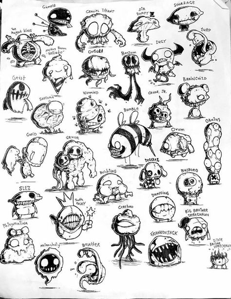 Text In Art, Graffiti Cartoons Doodles, Creature Doodles, Graffiti Monsters, Gothic Tattoos, Doodle Monster, Arte Doodle, Creepy Drawings, Cartoon Style Drawing